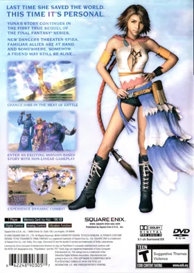 Final Fantasy X-2 box cover back